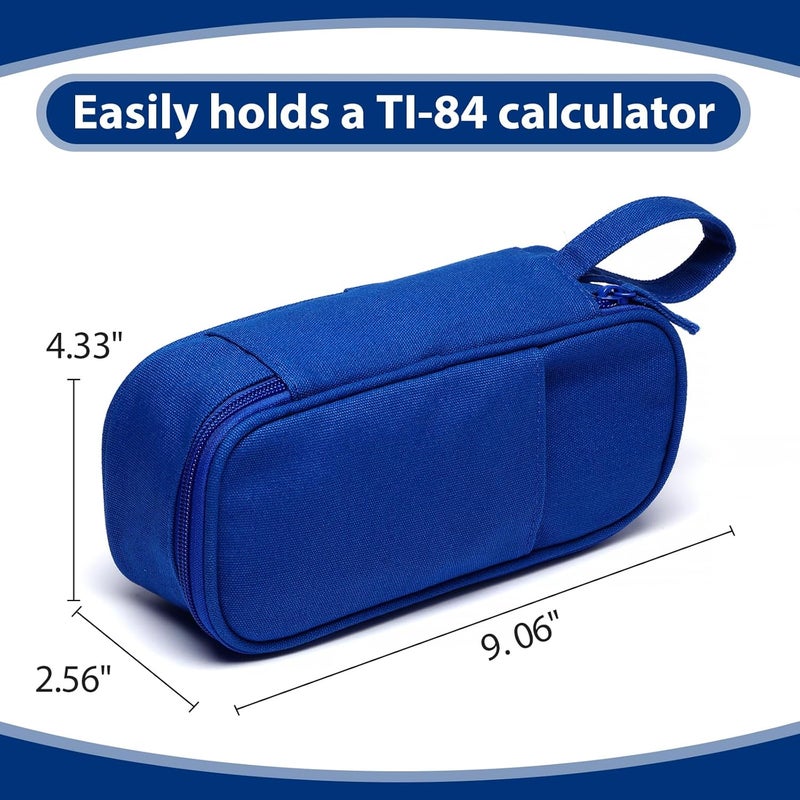 SPACEMATE Pencil Case Pouch Box Bag School Supplies Girls Boys Kids, Cute Preppy Stuff Large Big Capacity Aesthetic Pen Organizer, Back to College Stationary, Sapphire Blue, Heavy Duty Canvas, 1800ml - Image 5